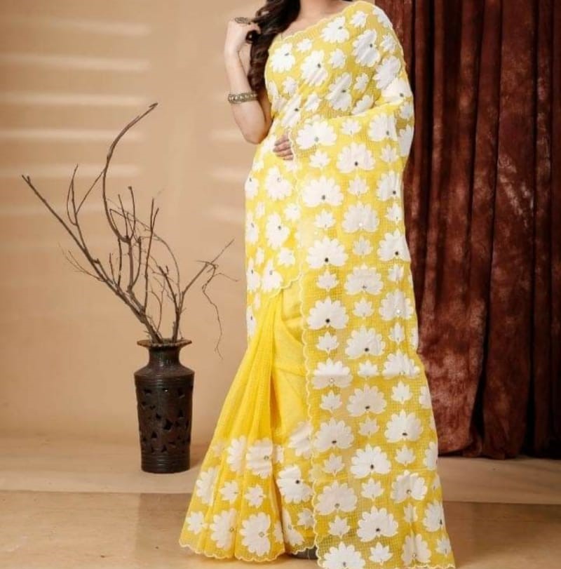 Hruksha | Applique Cotton Silk Saree