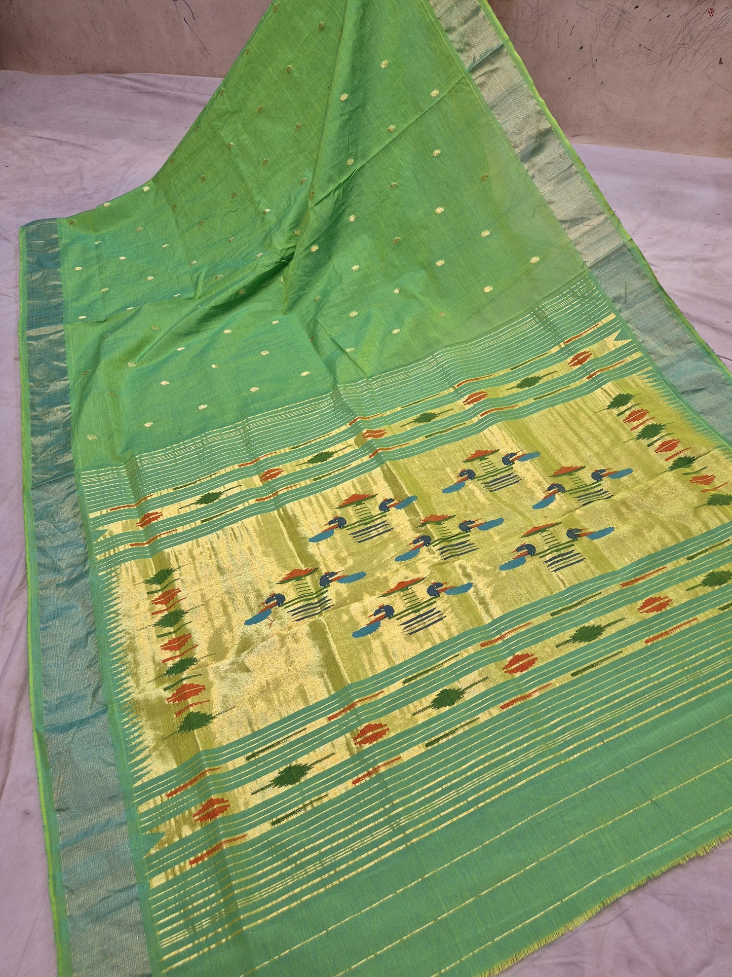 Otish | Cotton Handloom Paithani Saree