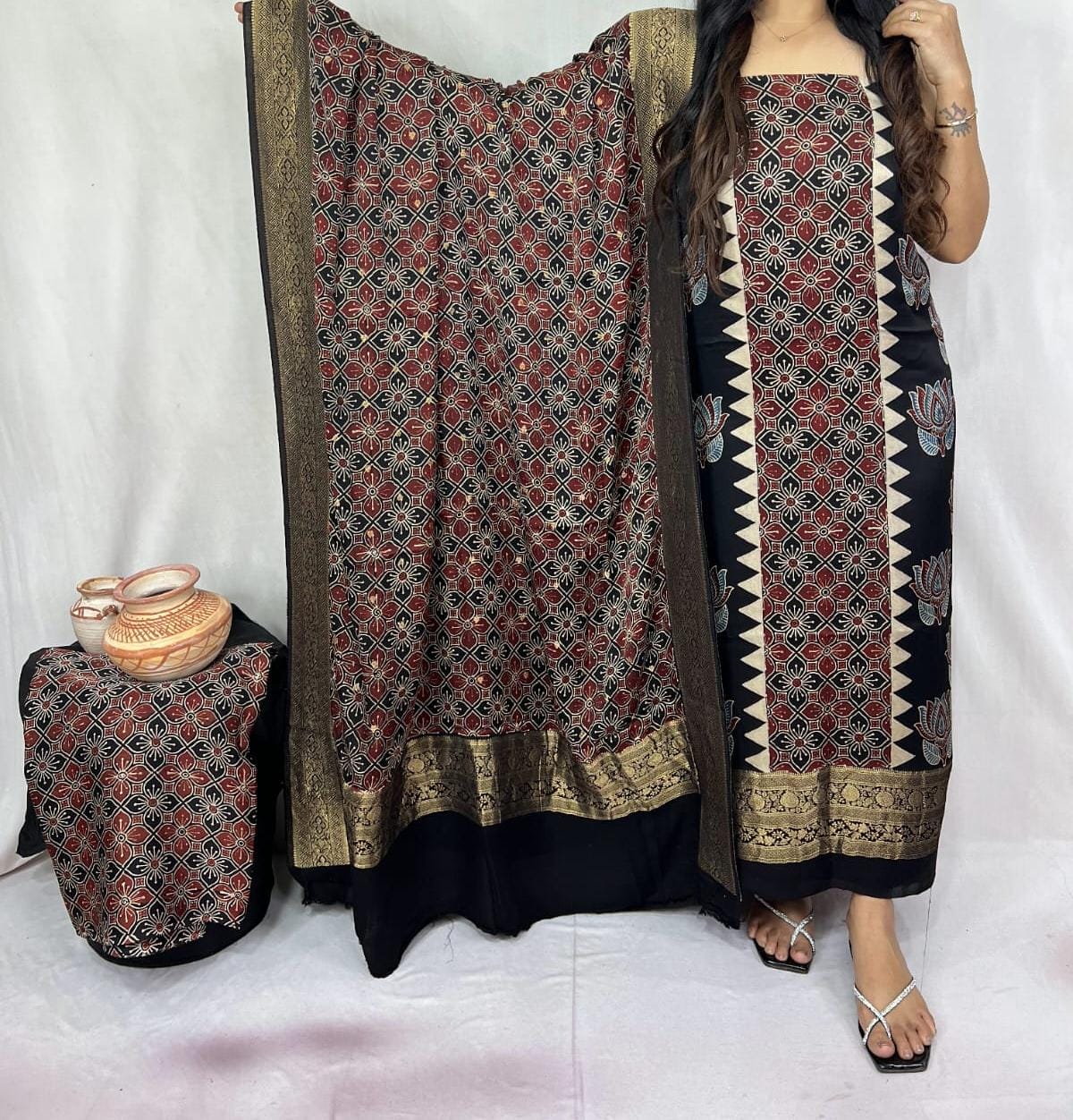 Abhinav | Ajrakh fabric set
