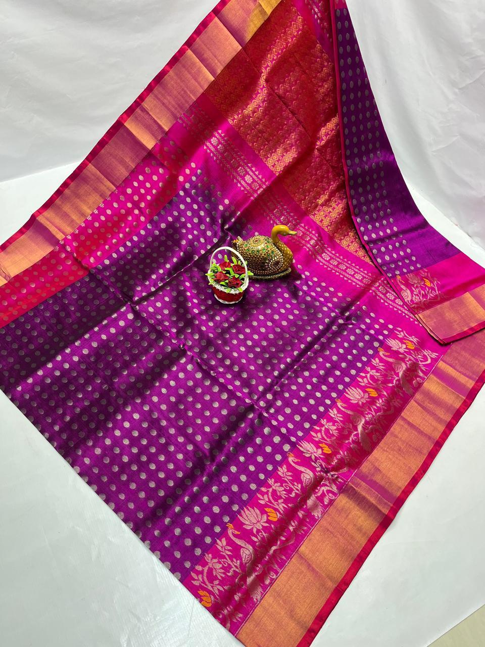 Udvita | Uppada Pattu Saree with all over buttis