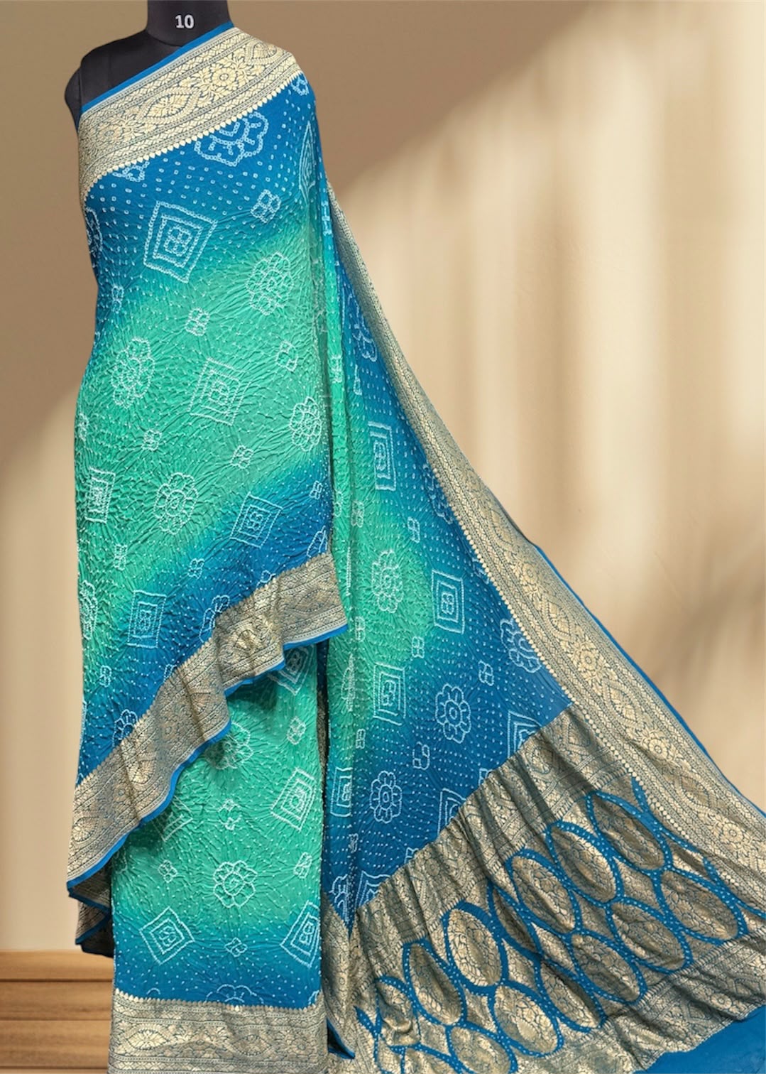 ** Banarasi Rai Bandhej Saree **
**Product Details:**
- **Fabric:** Khadi Georgette
- **Design:** Mix Pattern & Color, Real Nimzari, Beautiful Bandhej
- **Length:** 6.50 meters
- **Width:** 44-46 inches
- **Care:** Dry Clean Only