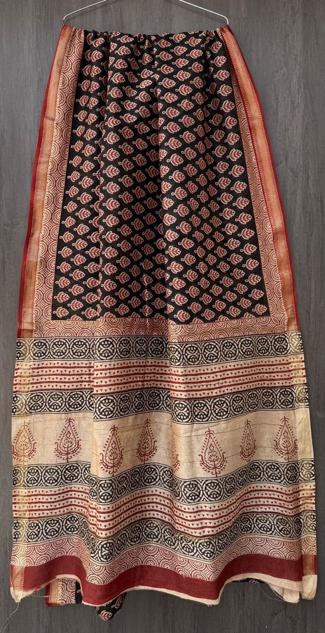 Bhuvana | Block printed with Maheshwari border