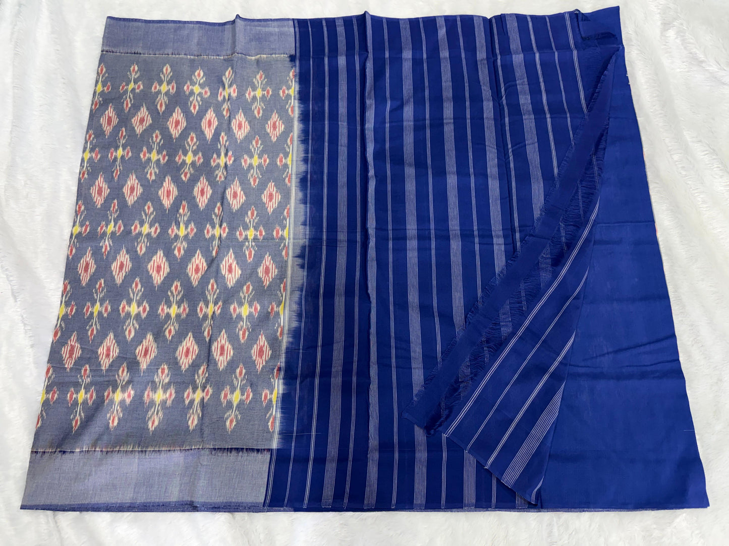New arrivals
Pure Mercerized 100 count
double ikat cotton sarees
With blouse included with saree