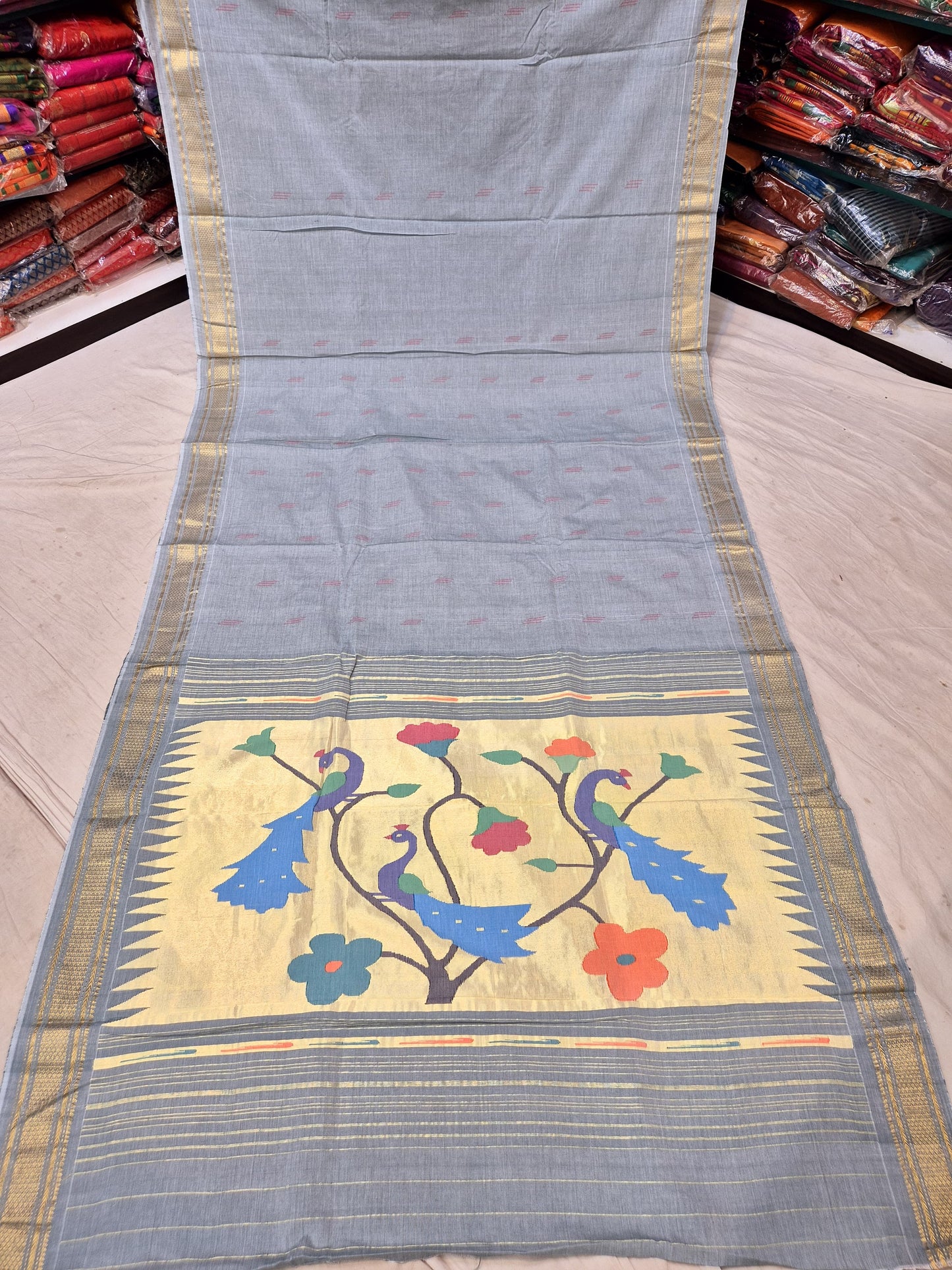 Aparna | Cotton Handloom Paithani Saree