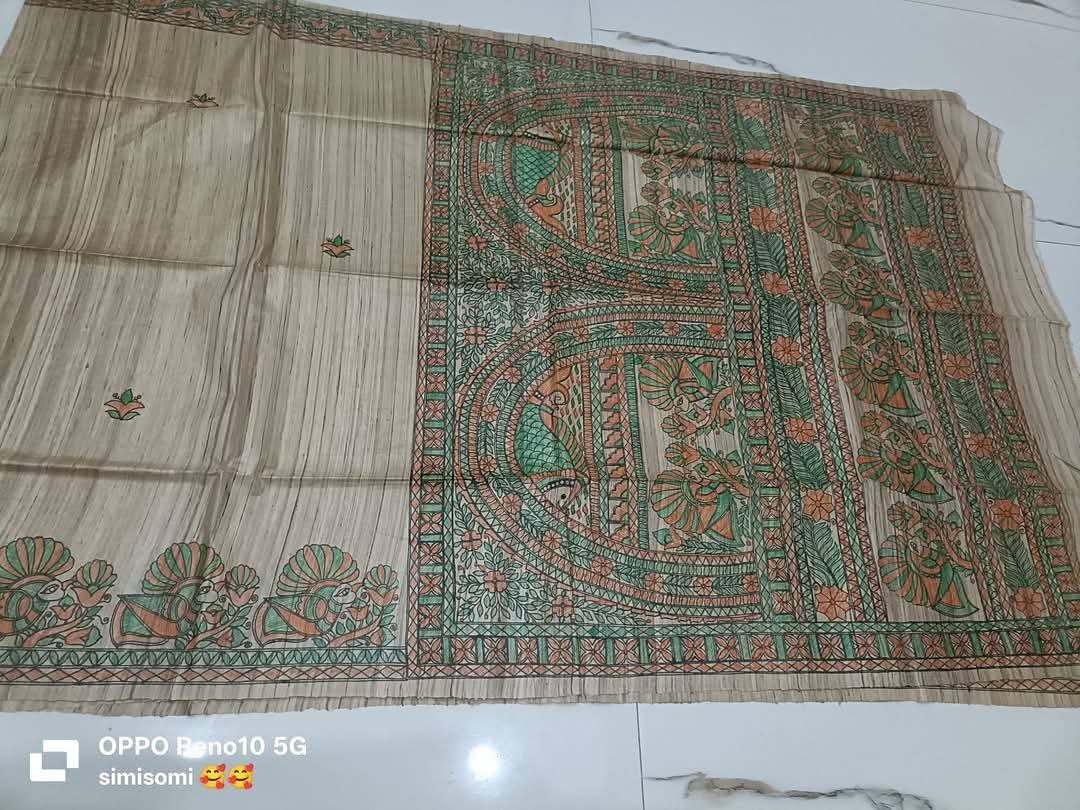 Madhuti | Tussar Saree with madhubani work