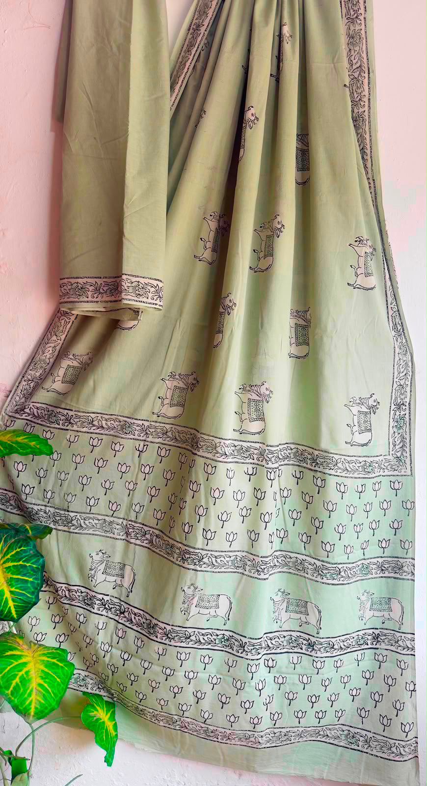block prints on mul cotton