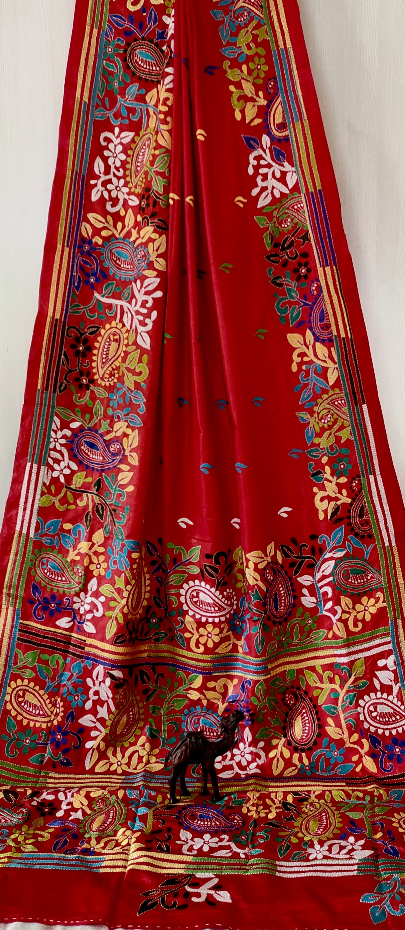 Kalyanimala | Blended silk saree with Kantha Embroidery