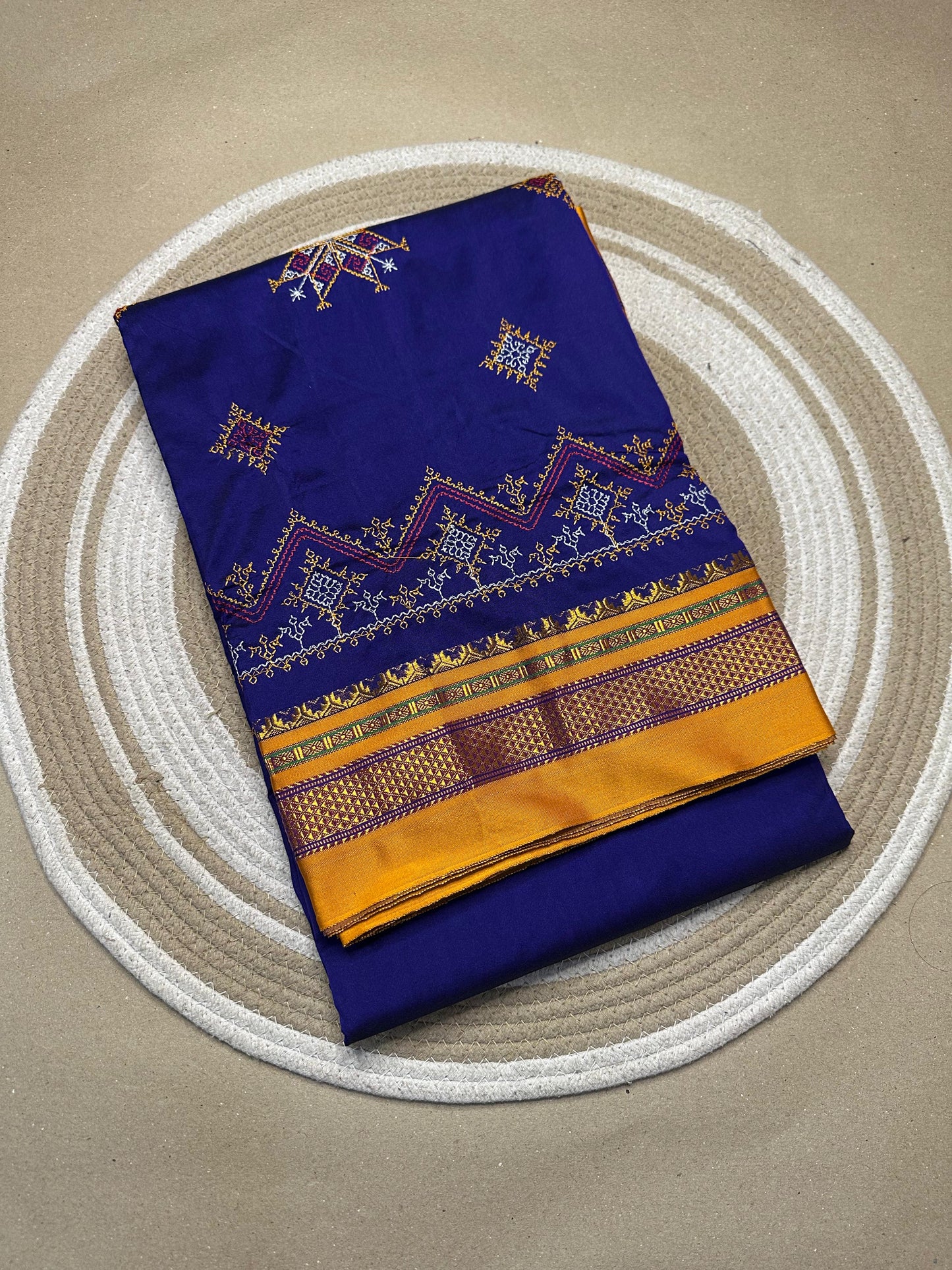 Kasthuri | Kasuti Work on Cotton Saree