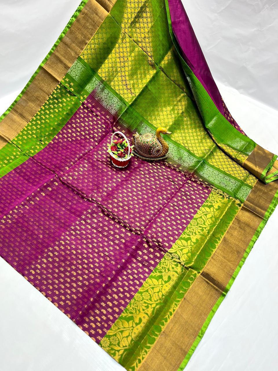 Unmika | Uppada Pattu Saree with all over buttis