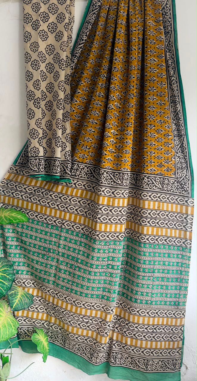 block prints on mul cotton