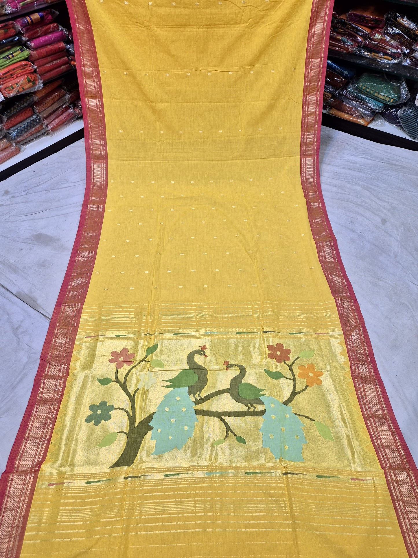 Oshnaya | Cotton Handloom Paithani Saree