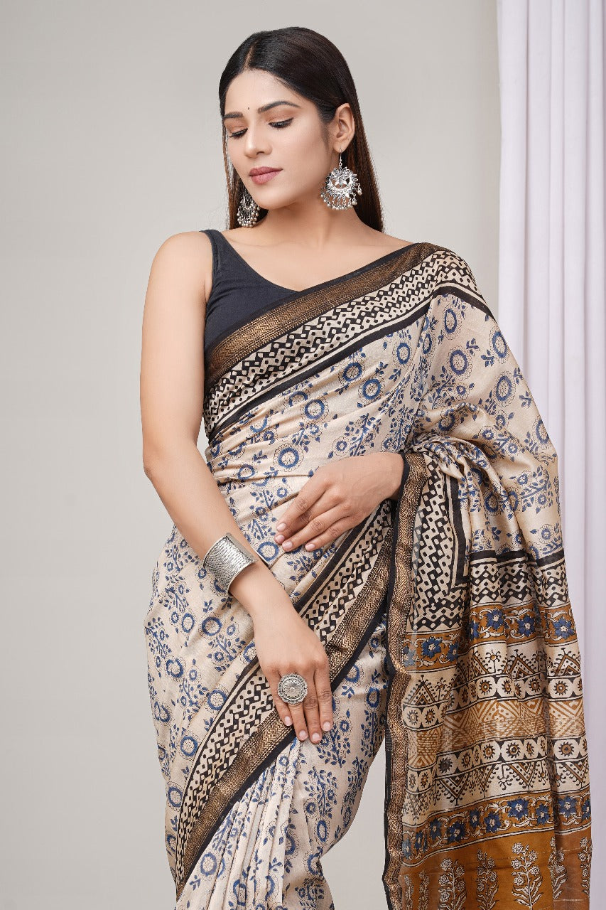 Manuya | Block prints on cotton silk