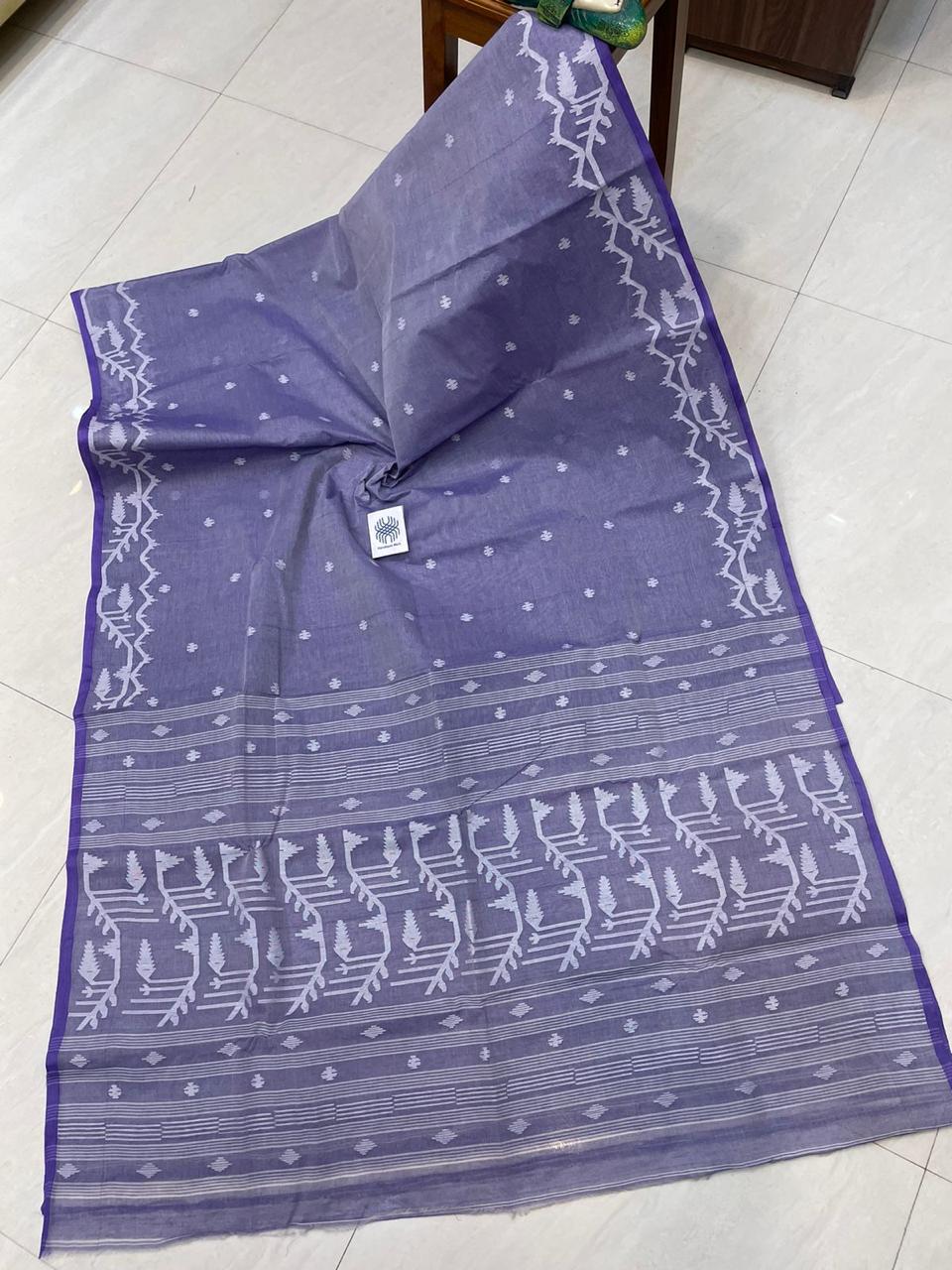 Jayashri | handwoven Cotton Needlework jamdani saree