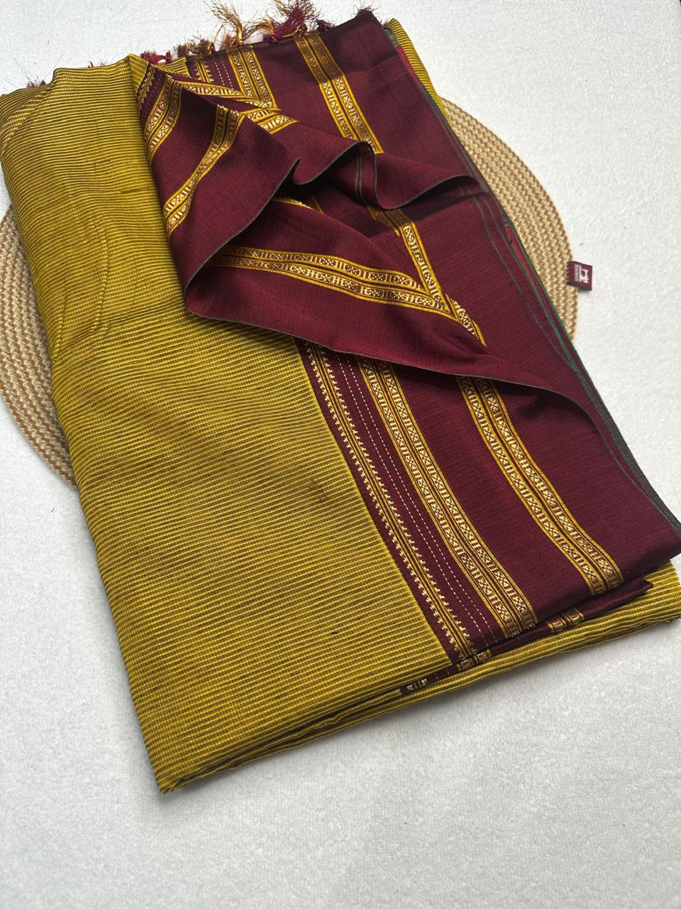 Material - viscos by cotton
Border - gayitri border
Saree Name -ilkal Gayatri micro checks saree
Pallu -cotton pallu
Blouse -running
Handloom -yes
Saree length- 7.2