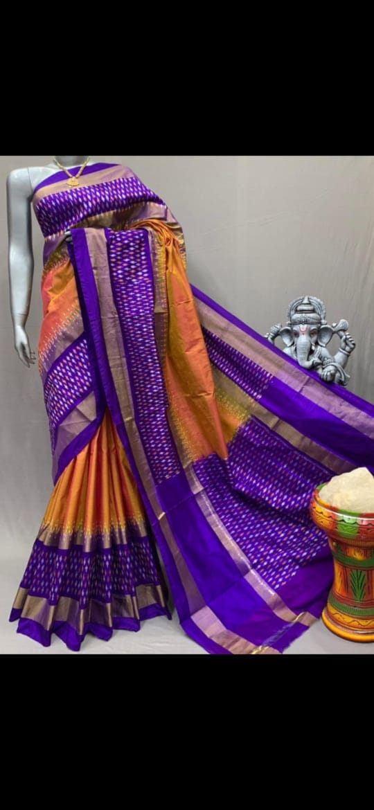 Ibhya | Pochampally Ikkat silk saree