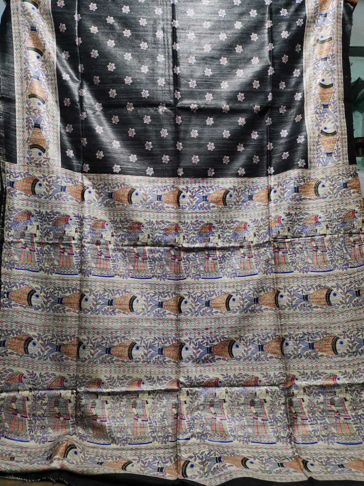 Aarti | Screen prints on tussar silk