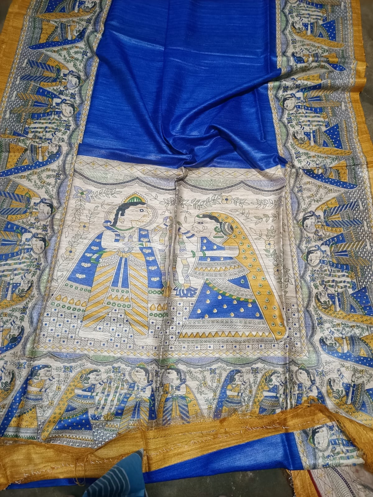 Alisha | Screen prints on tussar silk