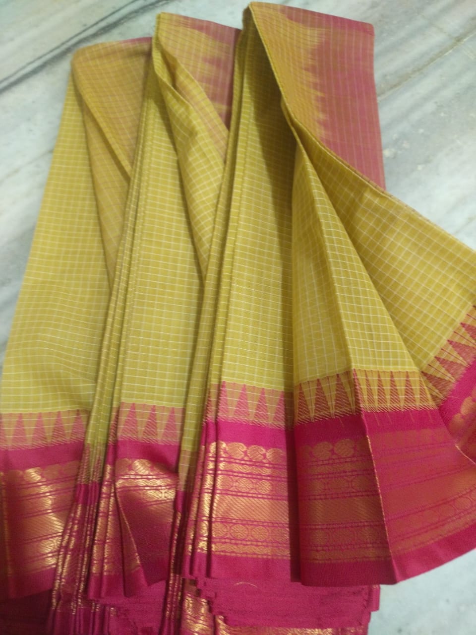 cotton gadwal sarees no blouse rich pallav