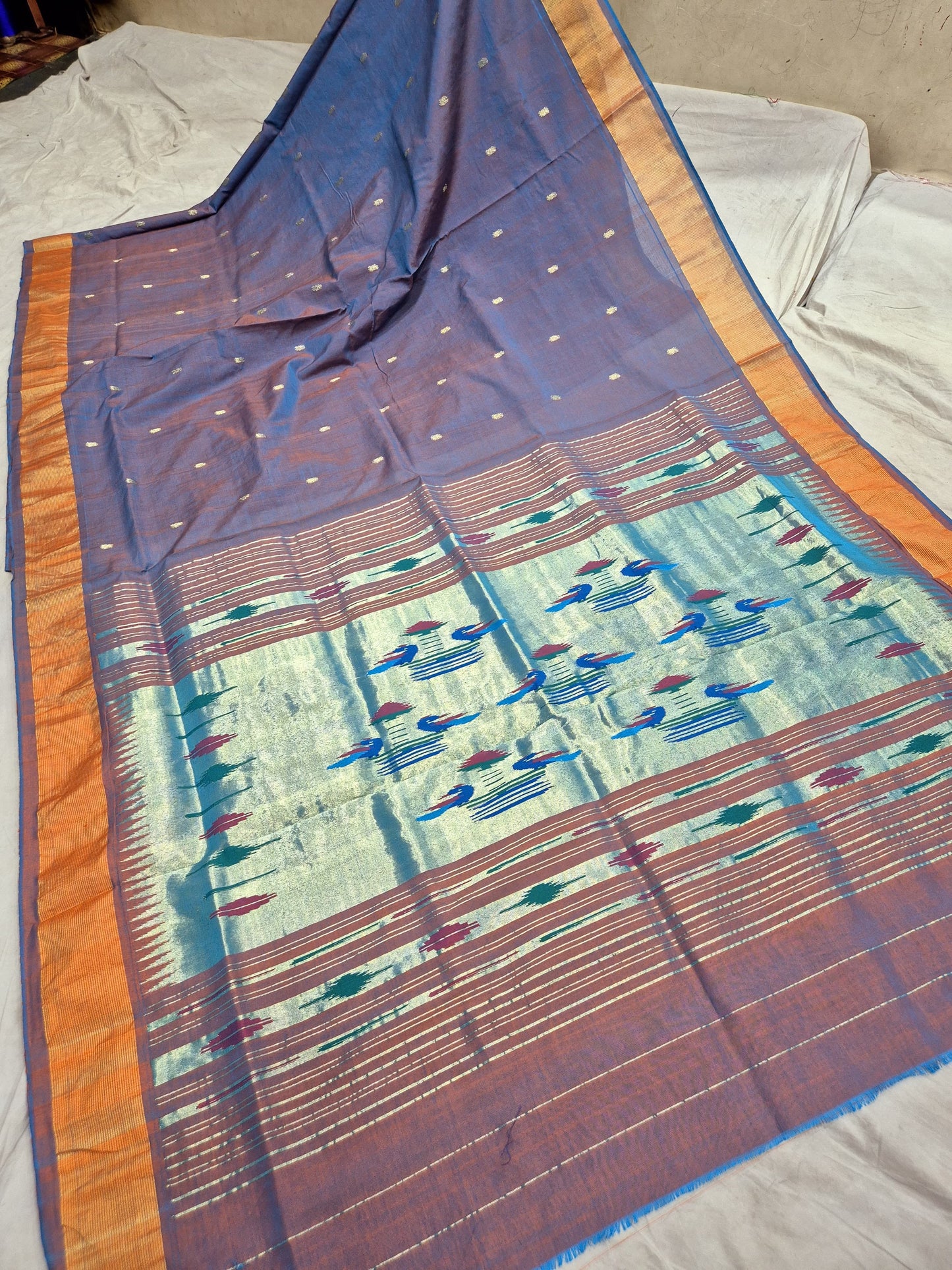 Pailekha | Cotton Handloom Paithani Saree