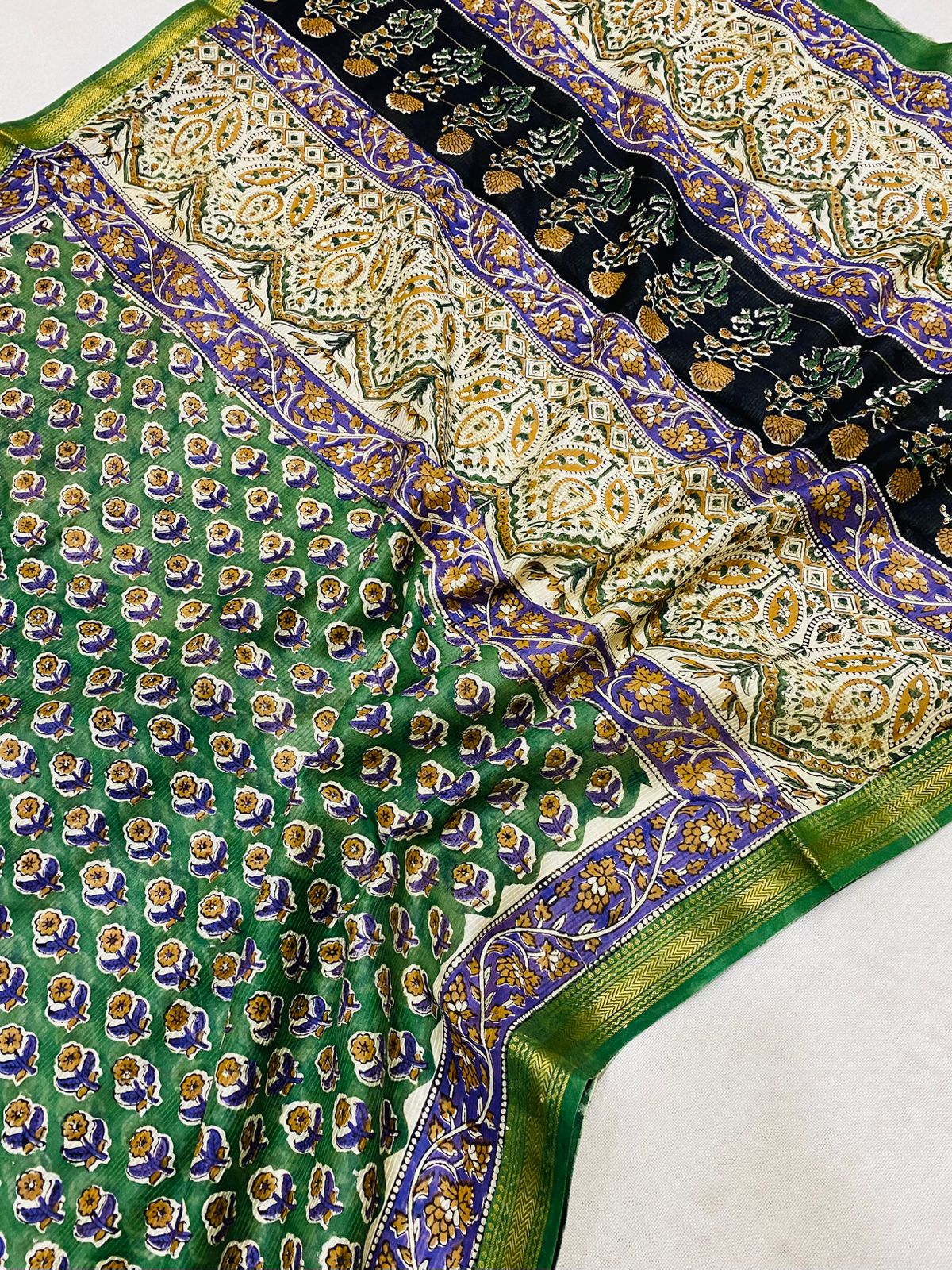 Manasvi | Block prints on cotton silk