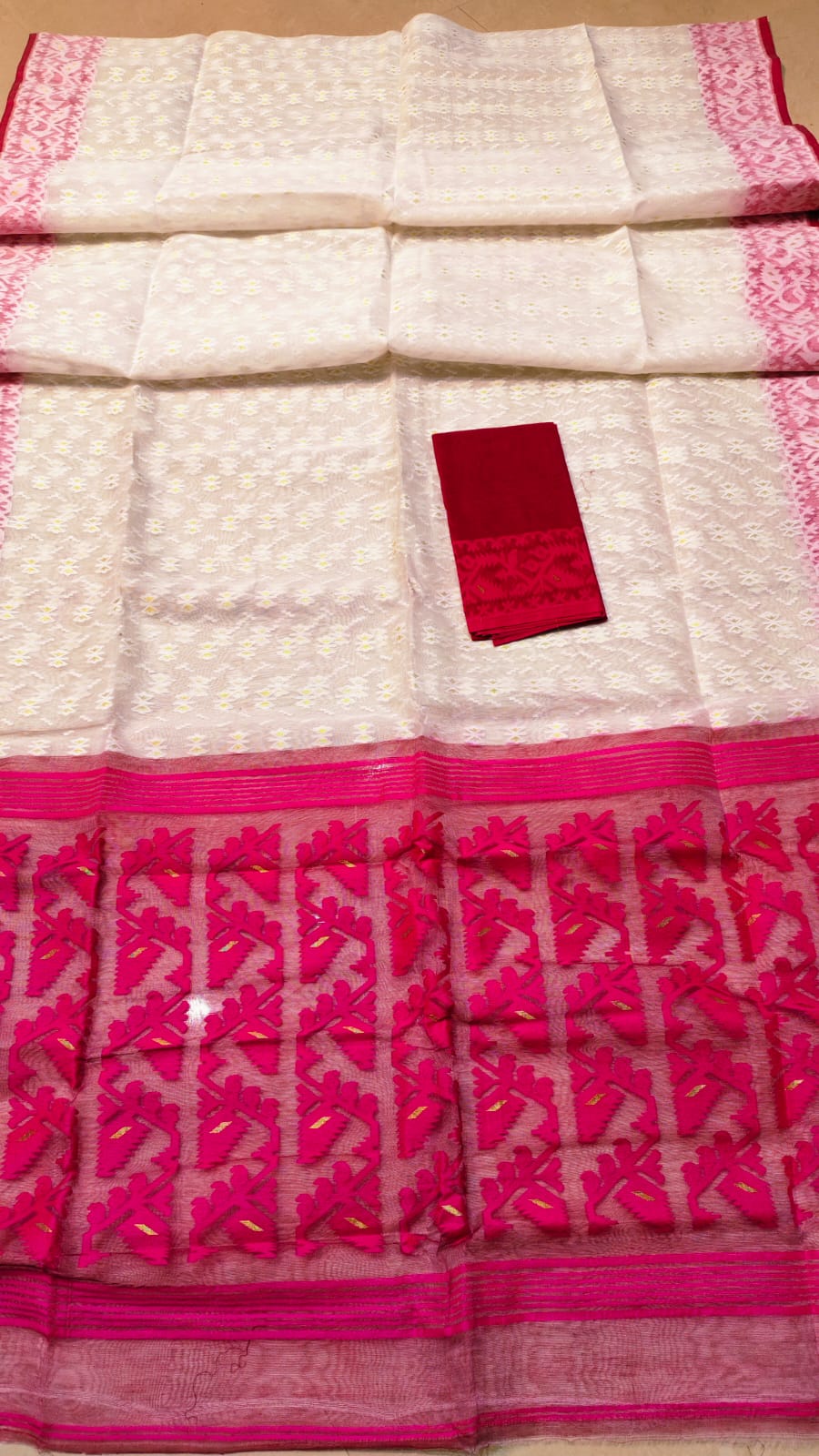 Jahnaviu | Half Silk Jamdani