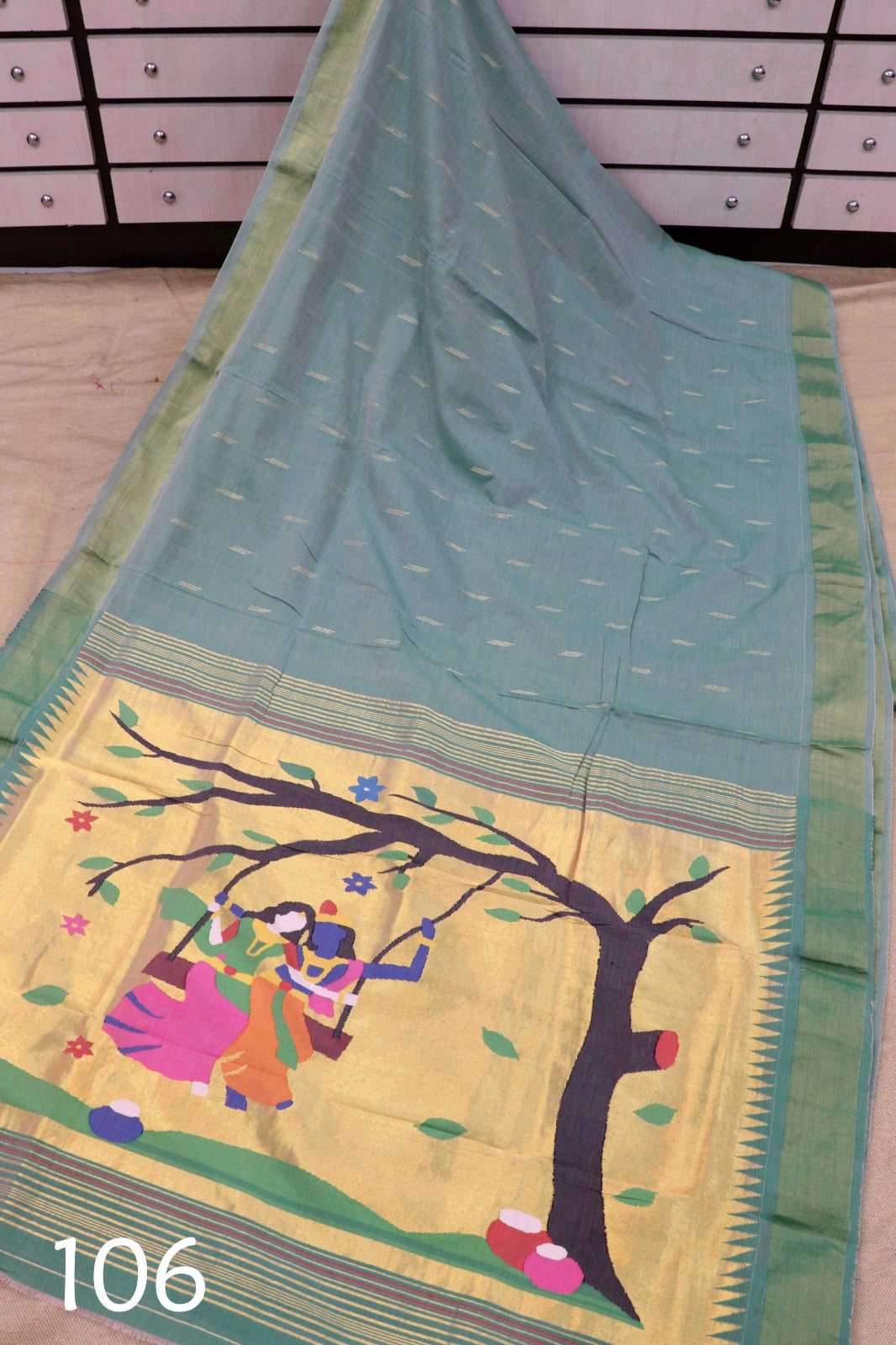 Gushali | Cotton Handloom Paithani Saree