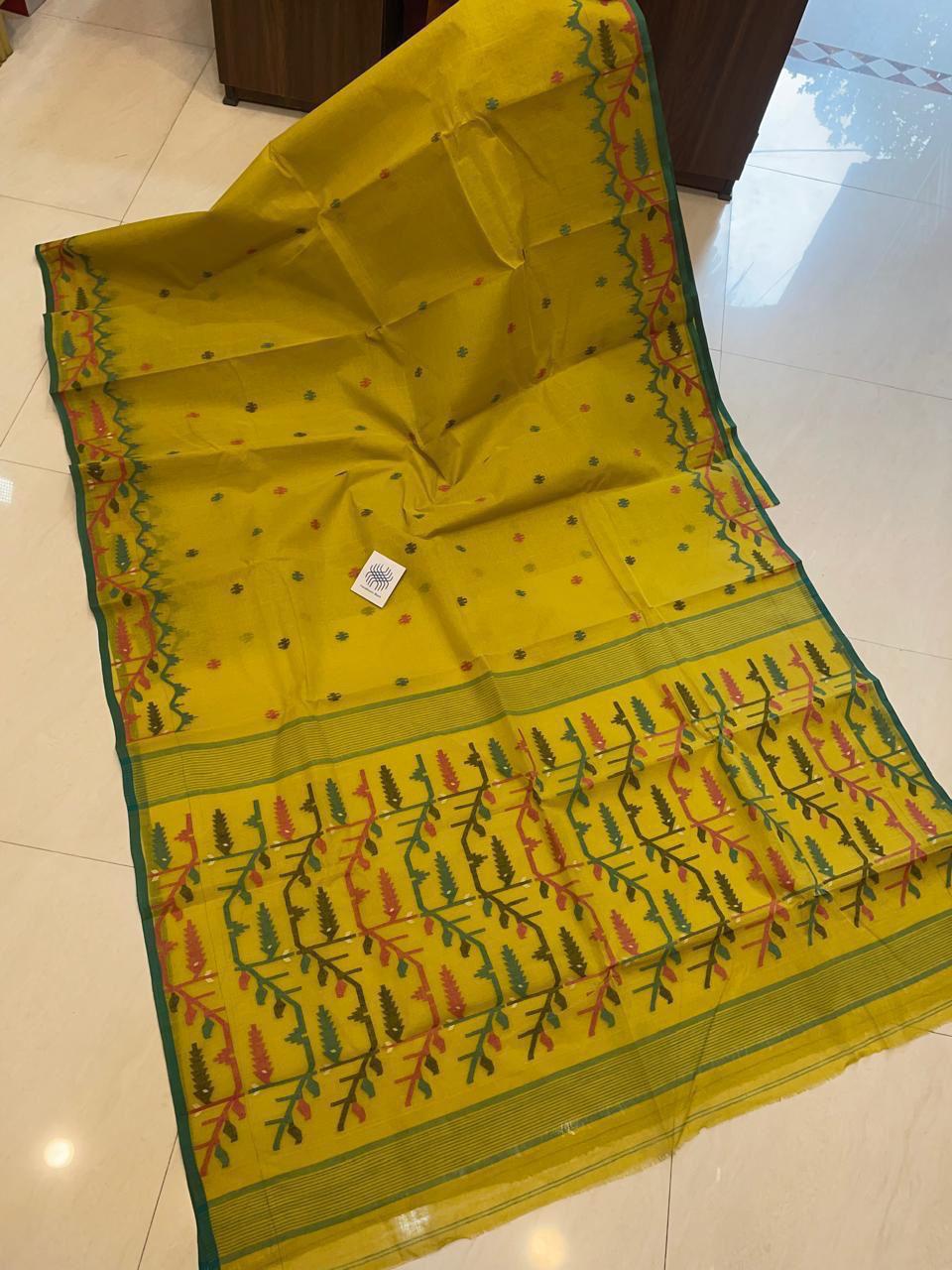 Jaitra | handwoven Cotton Needlework jamdani saree