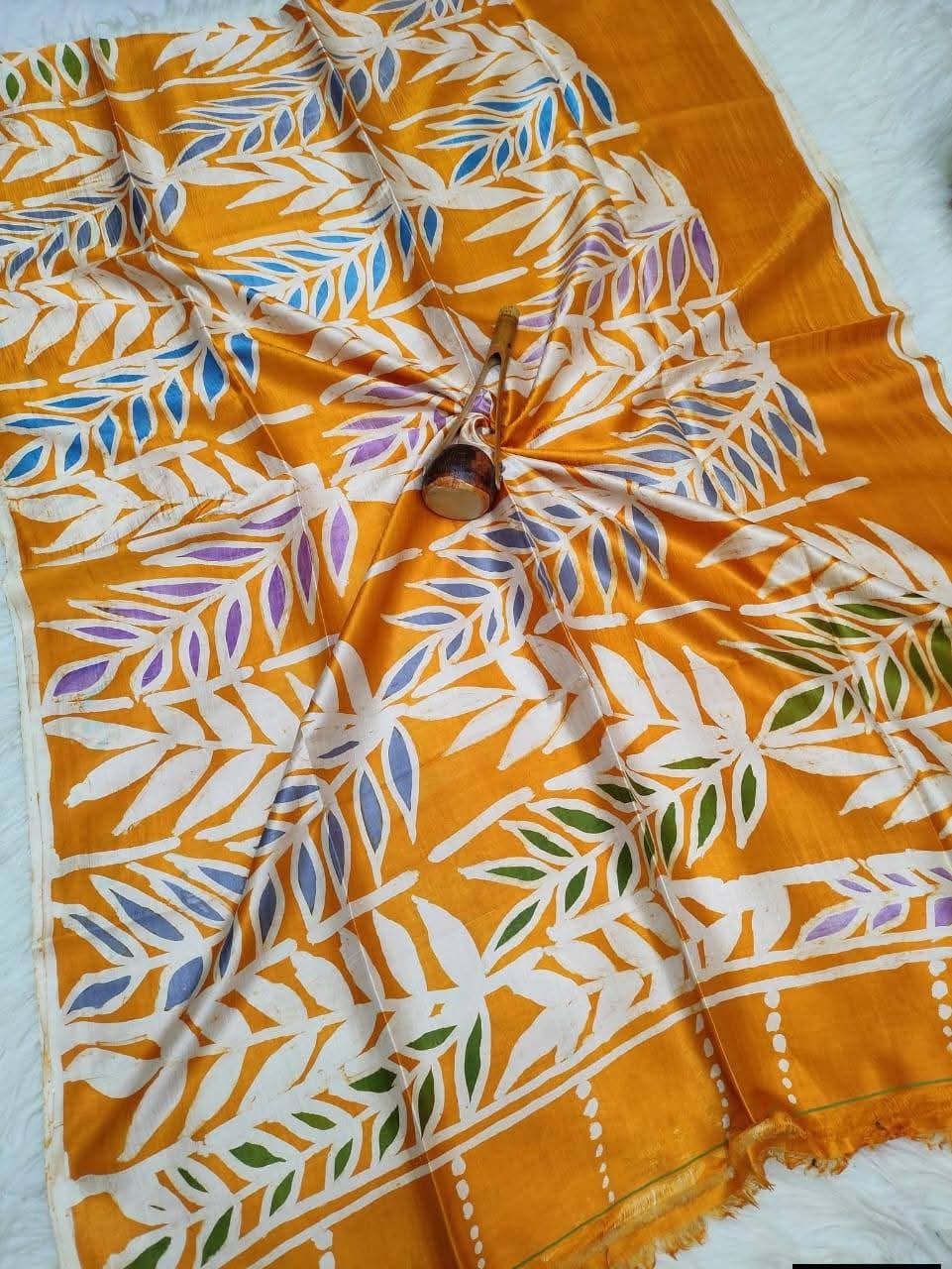Baindur | Batik on Murshidabad silk