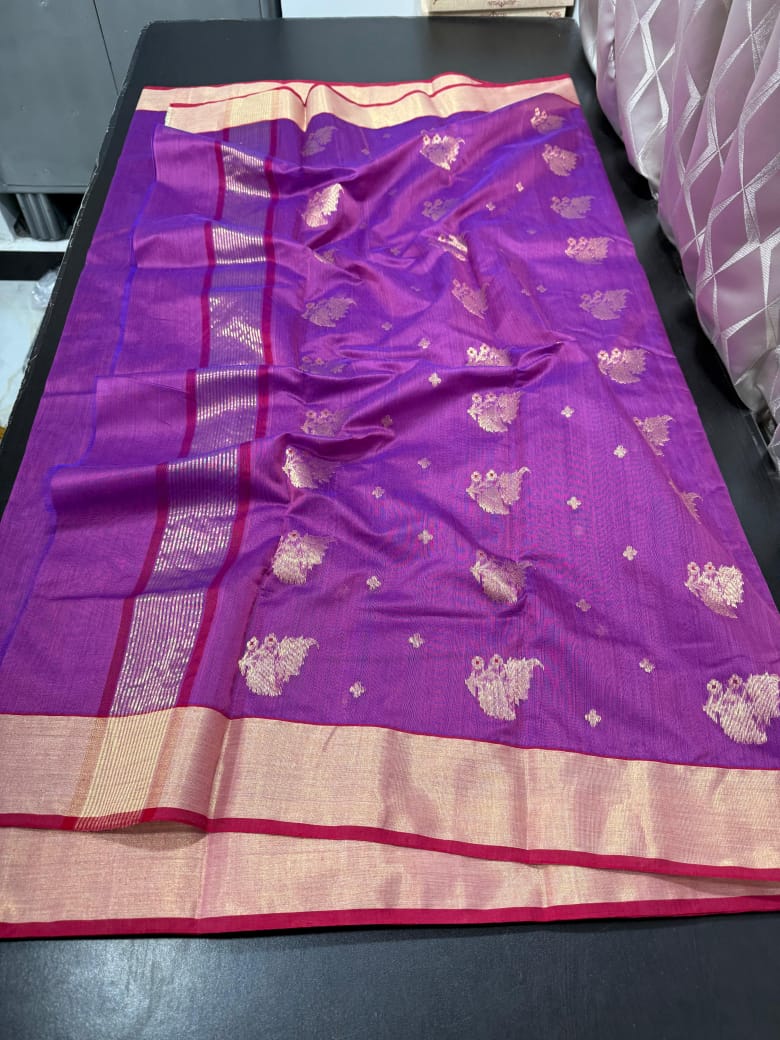 Chandralata | Cotton Silk Chanderi Saree