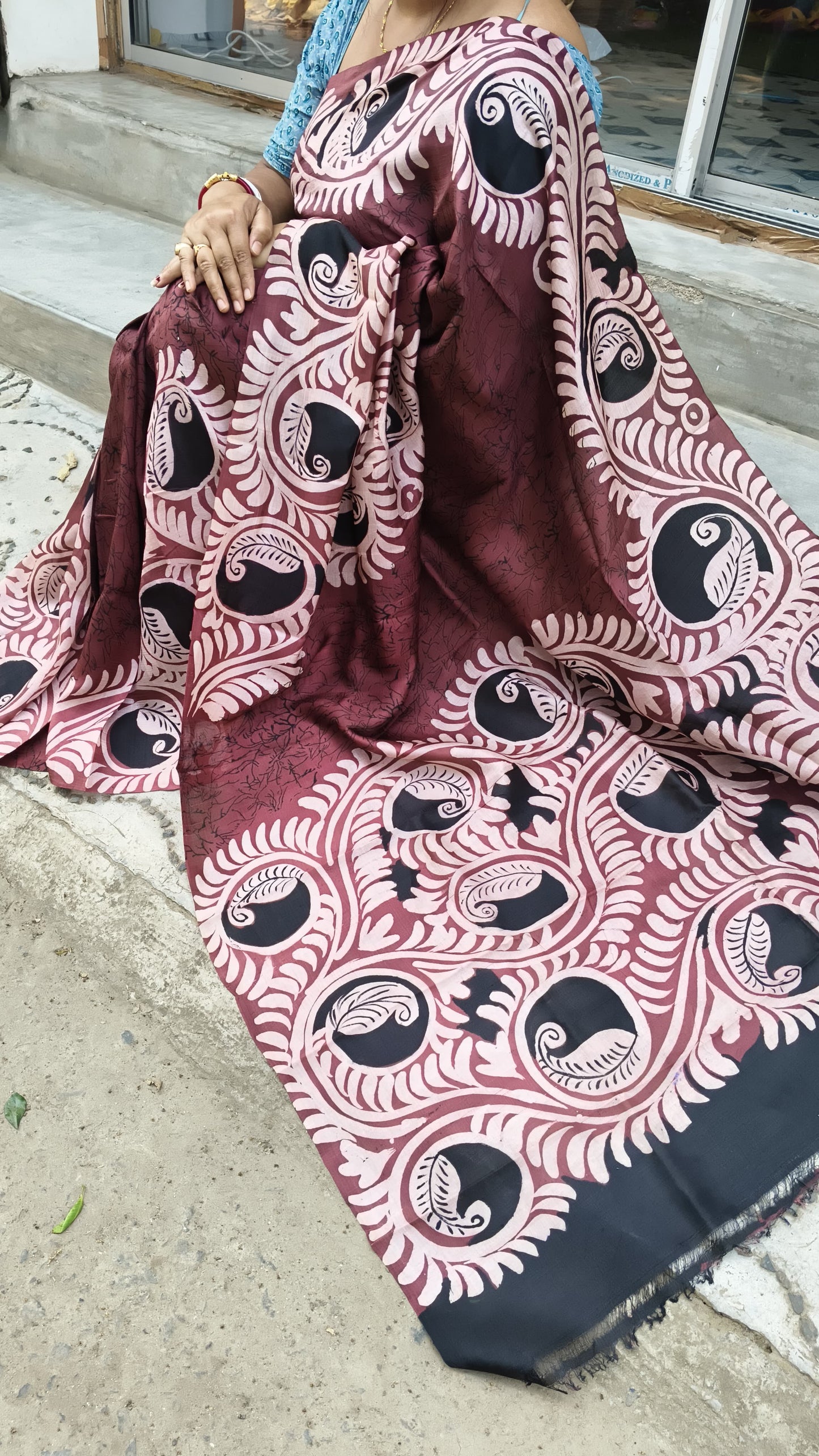 Adinshi | Murshidabad Silk Batik Sarees