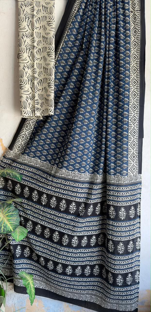 block prints on mul cotton