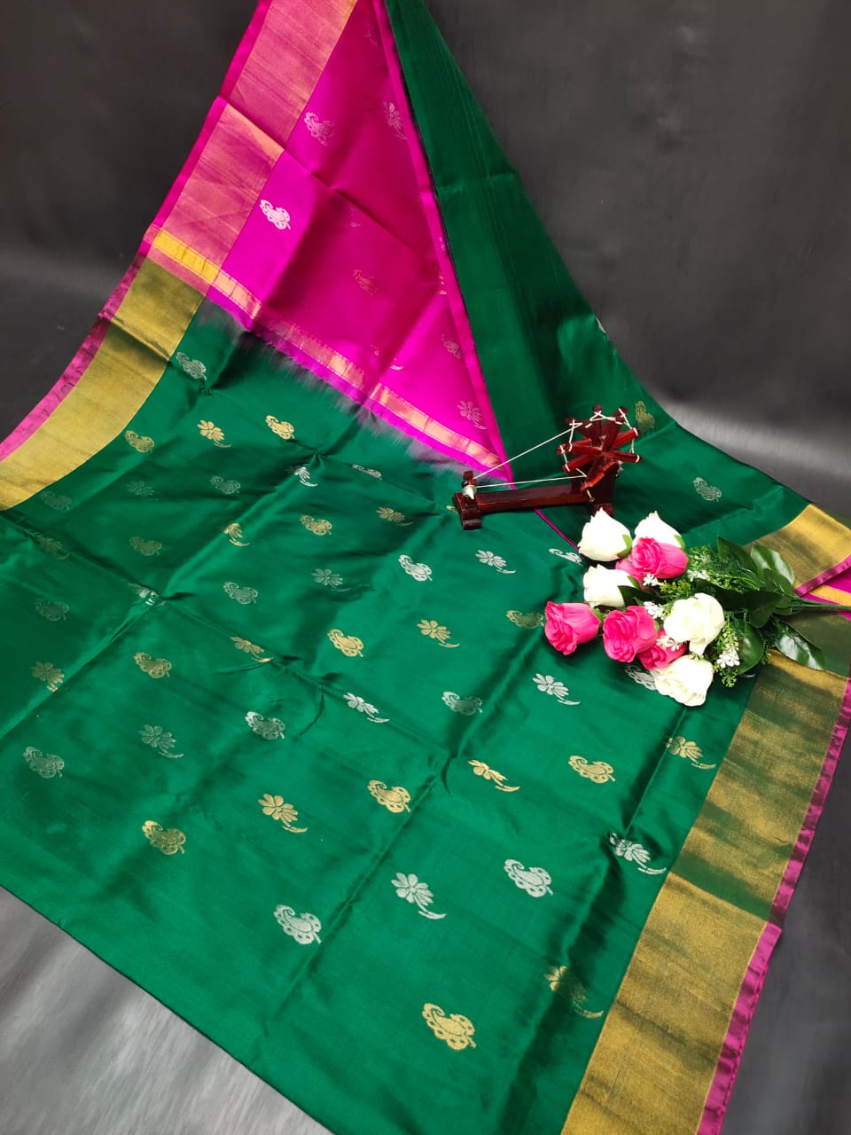 Umeshika | Pure silk uppada saree