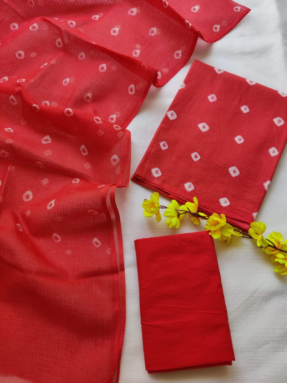 Block printed cotton suit with kota doriya duppta
Top @ bottom *cotton*
Duptta *kota doriya*