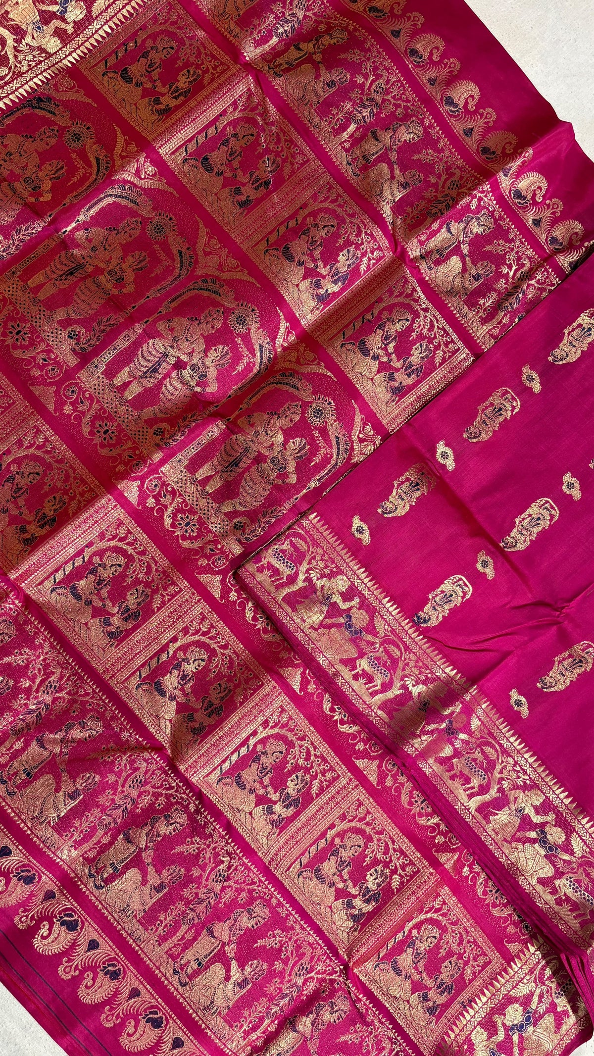 Swarnachari Saree, Silk with blouse piece with silkmark