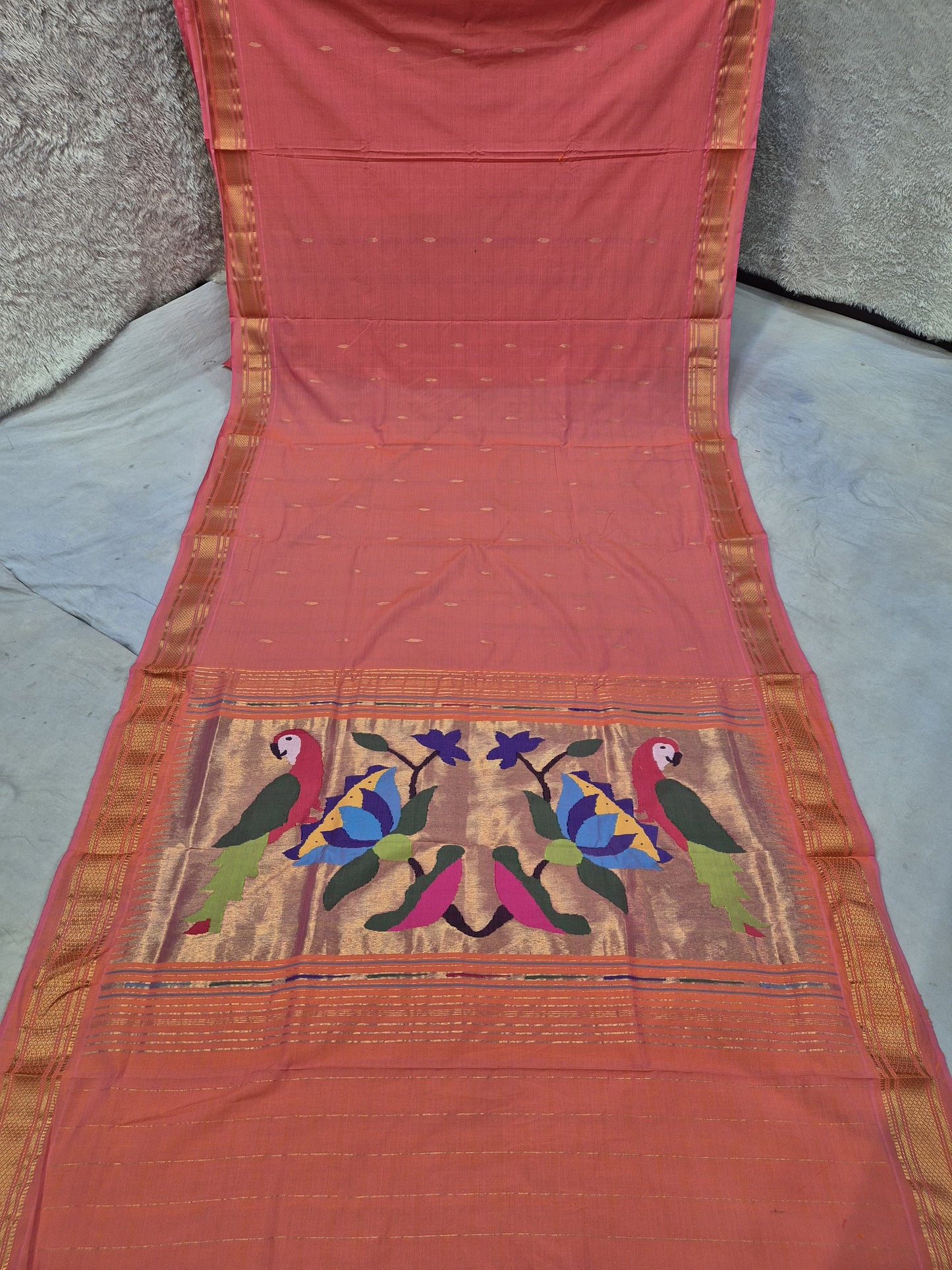 Pure Cotton handwoven paithani saree