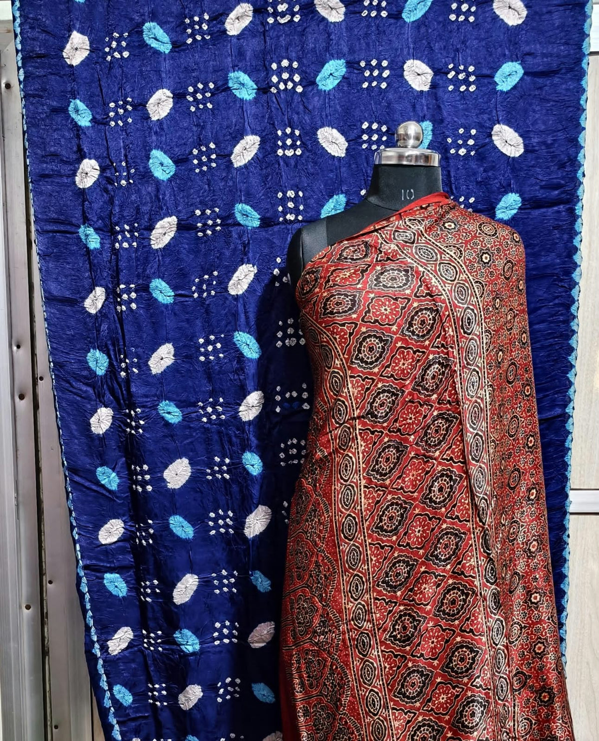 ✨ Pure Modal Silk Ajrakh Shibori saree✨*
*🌸 Premium Natural Dye Ajrakh Hand Block Print with Shibori hand bandhej saree*
*👗 Fabric Details*:
• *saree 6.50 miter . Full cut*..
*⭐ Highlights*
• 100% Premium Quality
• Natural Dye
• Authentic Ajrakh Hand Block Print
• Elegant Shibori Design
• Soft, Comfortable & Rich Finish