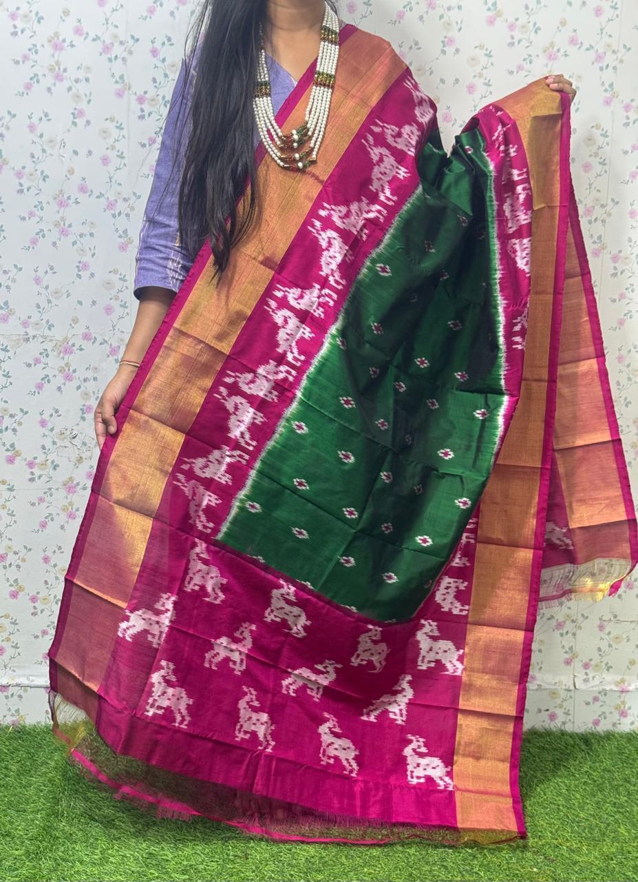 *IKKAT SILK DUPPATA*
*Length: 2.5 meters*
*Height: 36 inches*