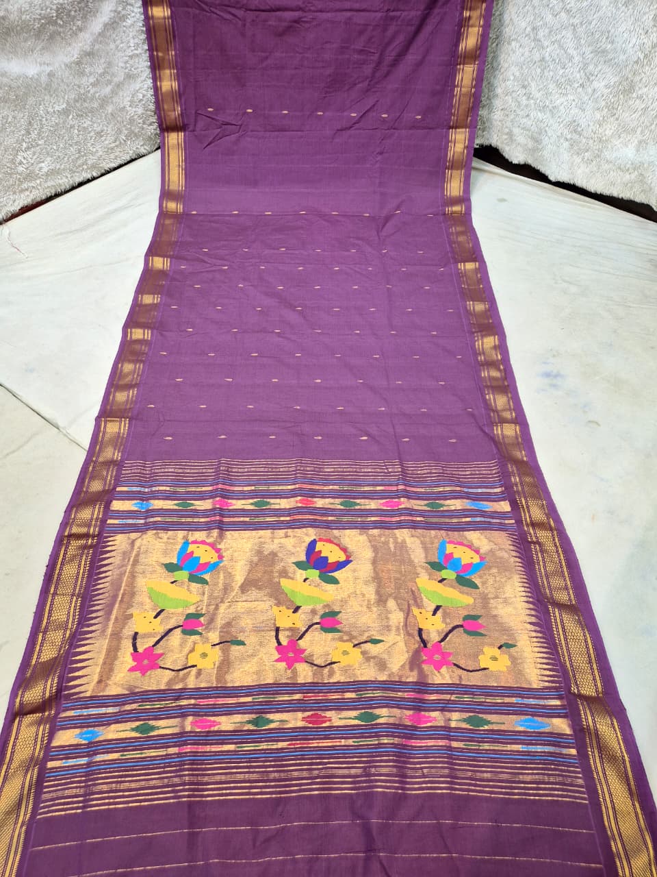 Pure Cotton handwoven paithani saree