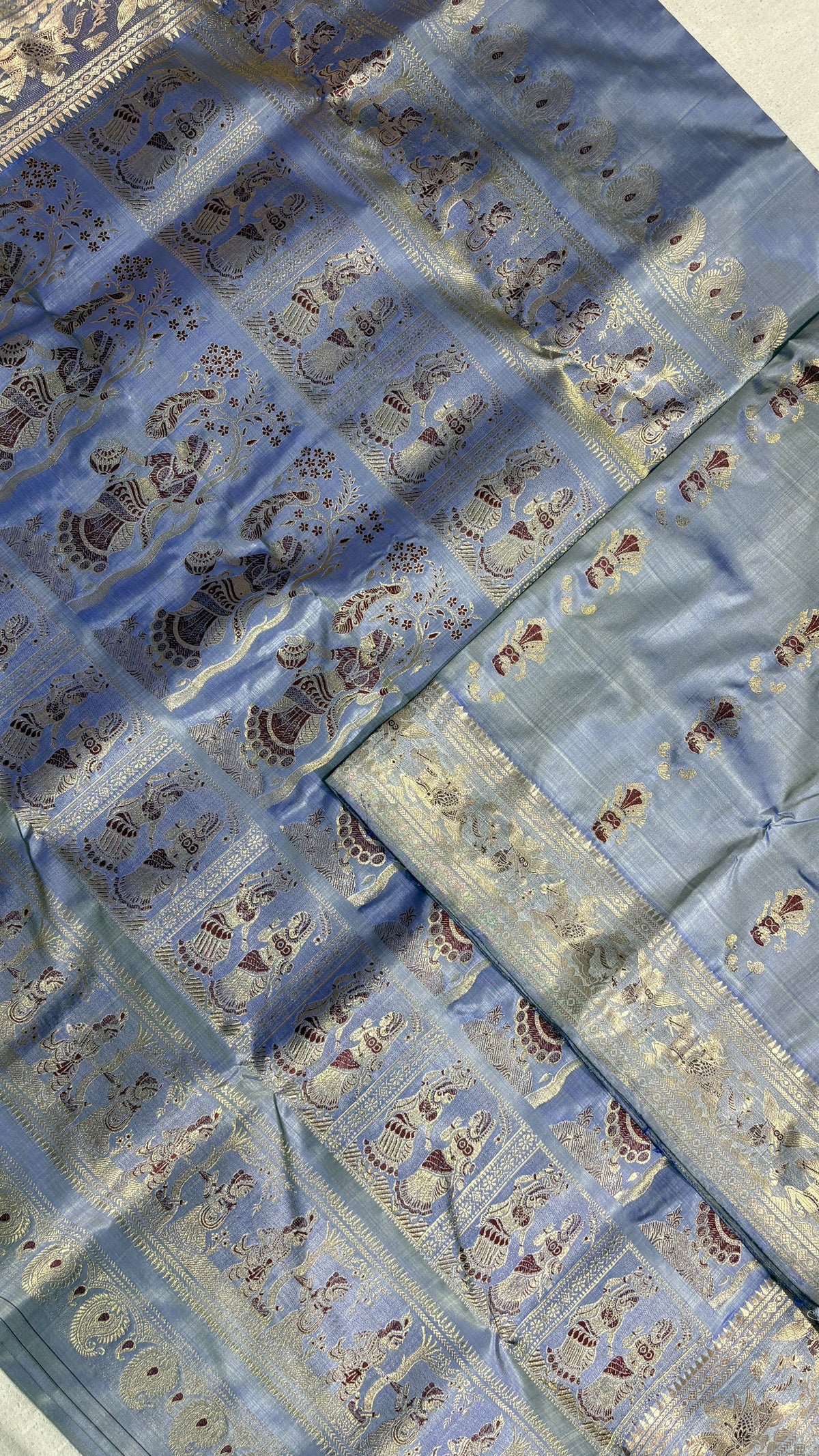 Swarnachari Saree, Silk with blouse piece with silkmark