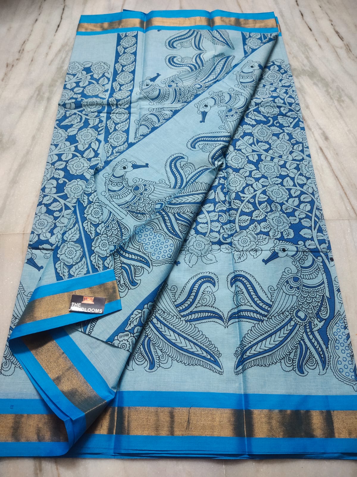 Manthulsi | Mangalagiri Screen Printed Saree