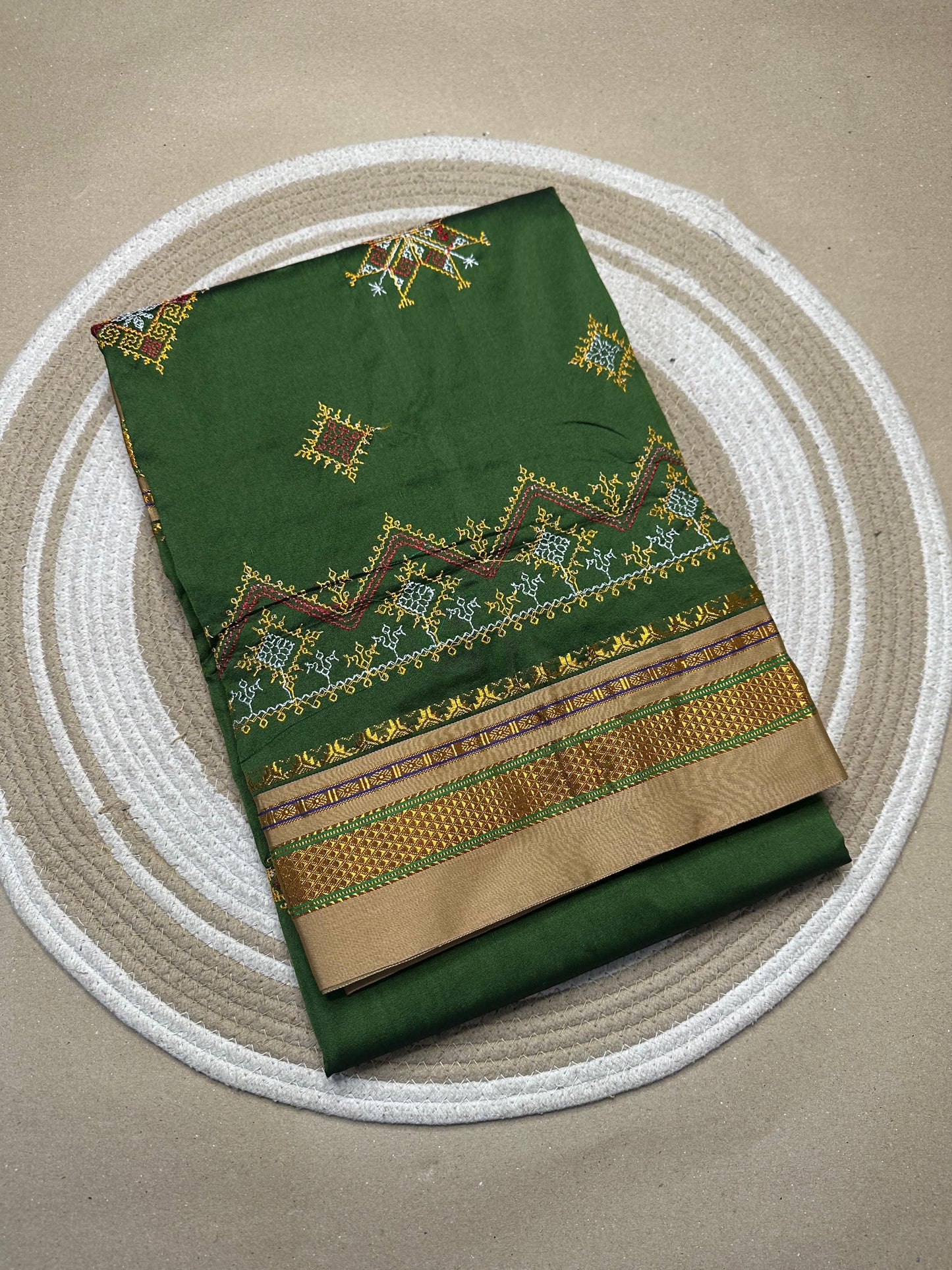 Kasashree | Kasuti Work on Cotton Saree