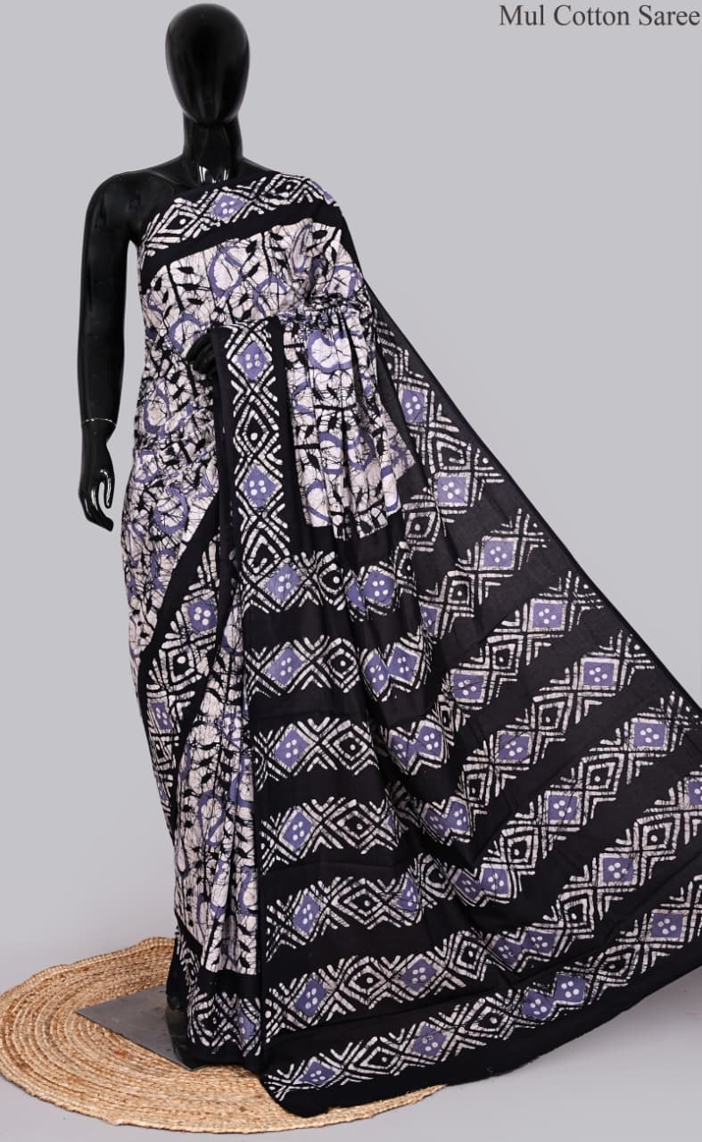 premium Traditional Mulmul CottonBeautiful Pure Soft Mulmul Cotton Sarees available*
Size: 6.30 mtr with blouse