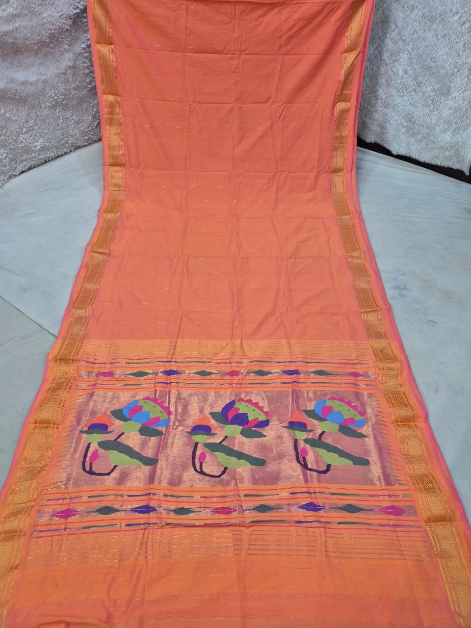 Pure Cotton handwoven paithani saree