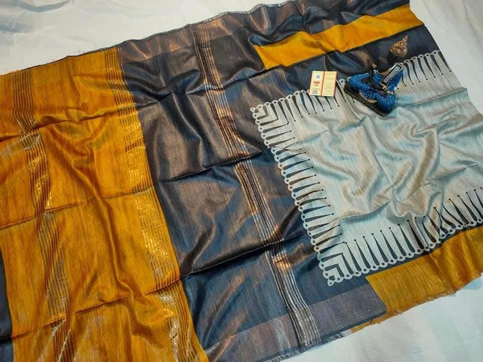 Anjali | Screen prints on tussar silk