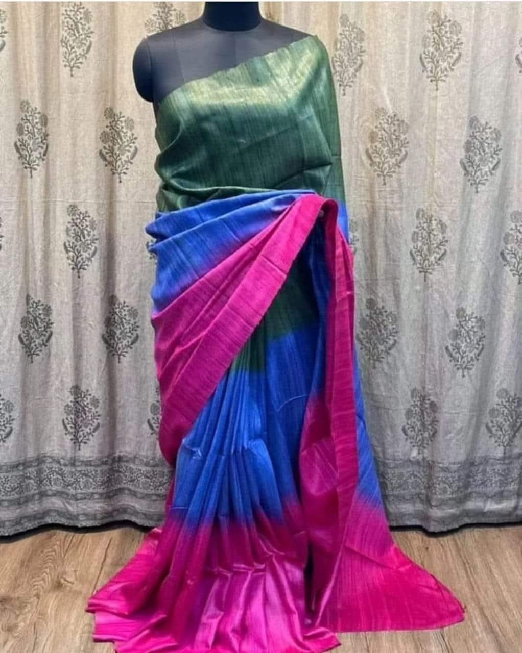 Creyali | Tussar Ghicha Dyed Saree