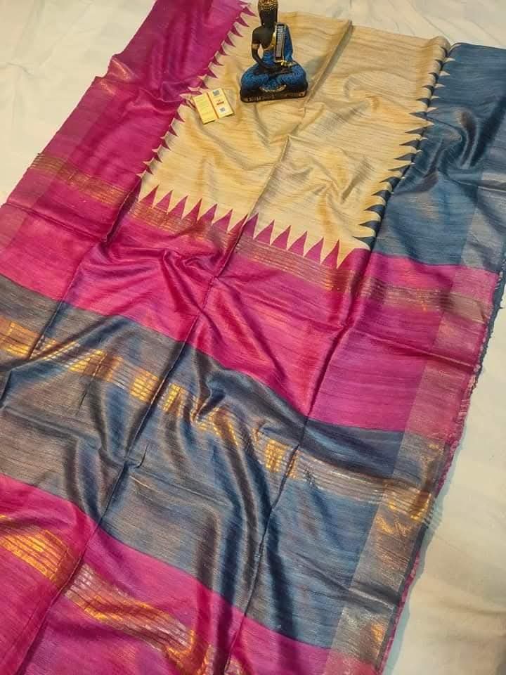 Ankita | Screen prints on tussar silk