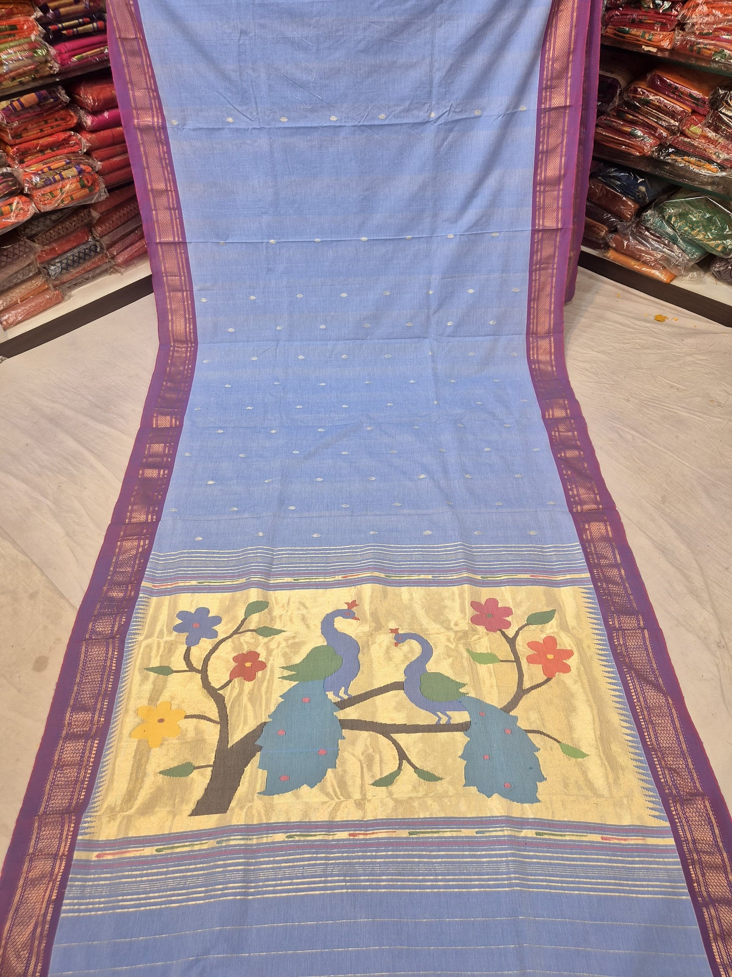 Orvika | Cotton Handloom Paithani Saree