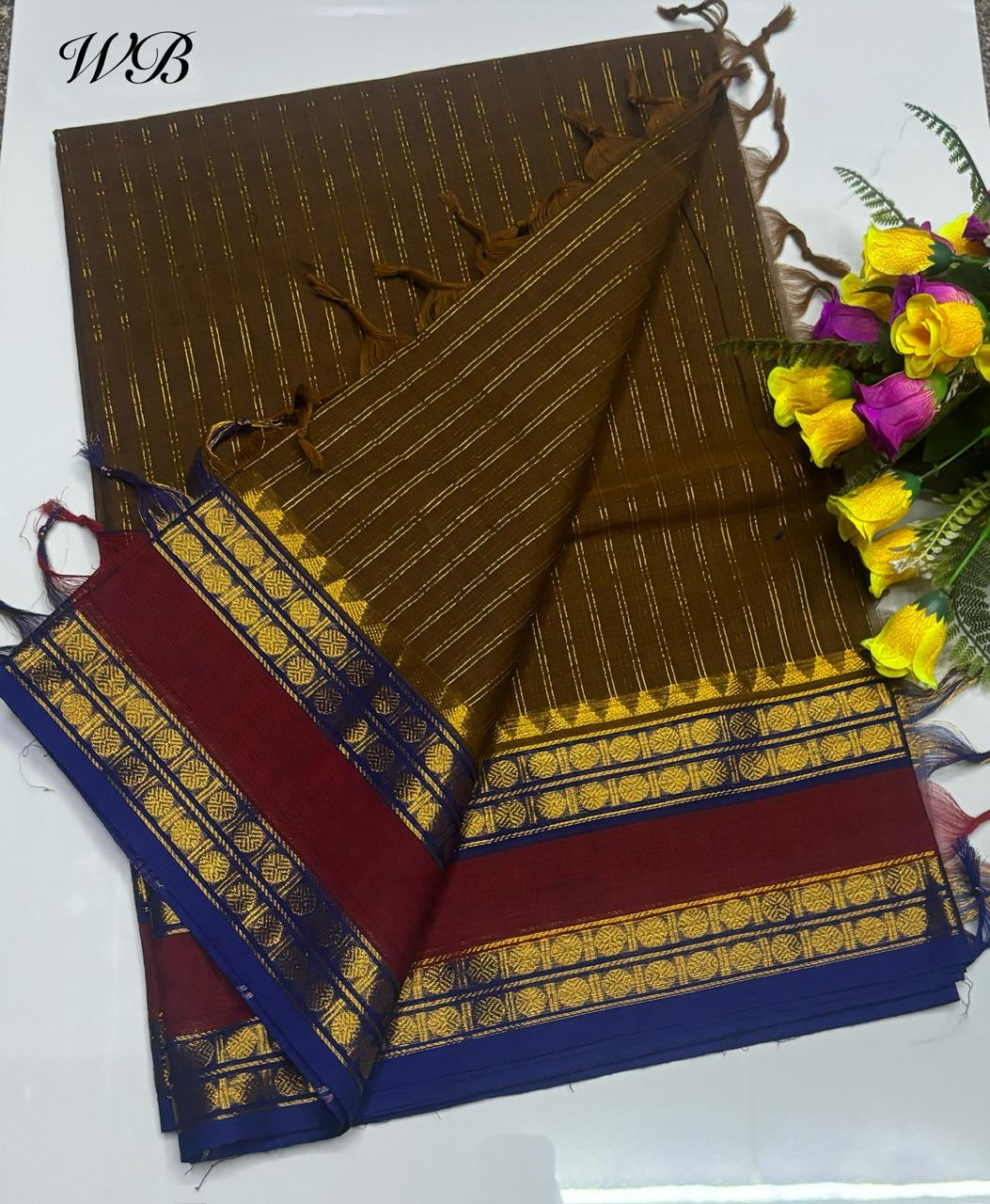 😇 *Kanchi cotton sarees*
🦋 *Pure cotton Sarees*
🎉 *Fancy plain cotton sarees with line pallu*
🐟 *80 *80 counts*
🧶 *With running blouse*
🦢 *6.20mtrs saree length*