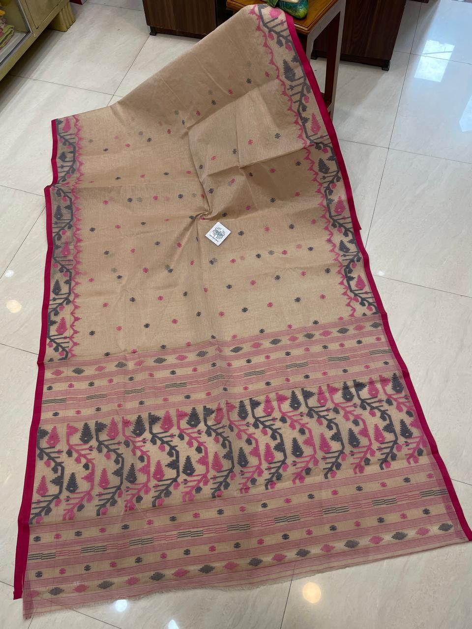 Javeria | handwoven Cotton Needlework jamdani saree