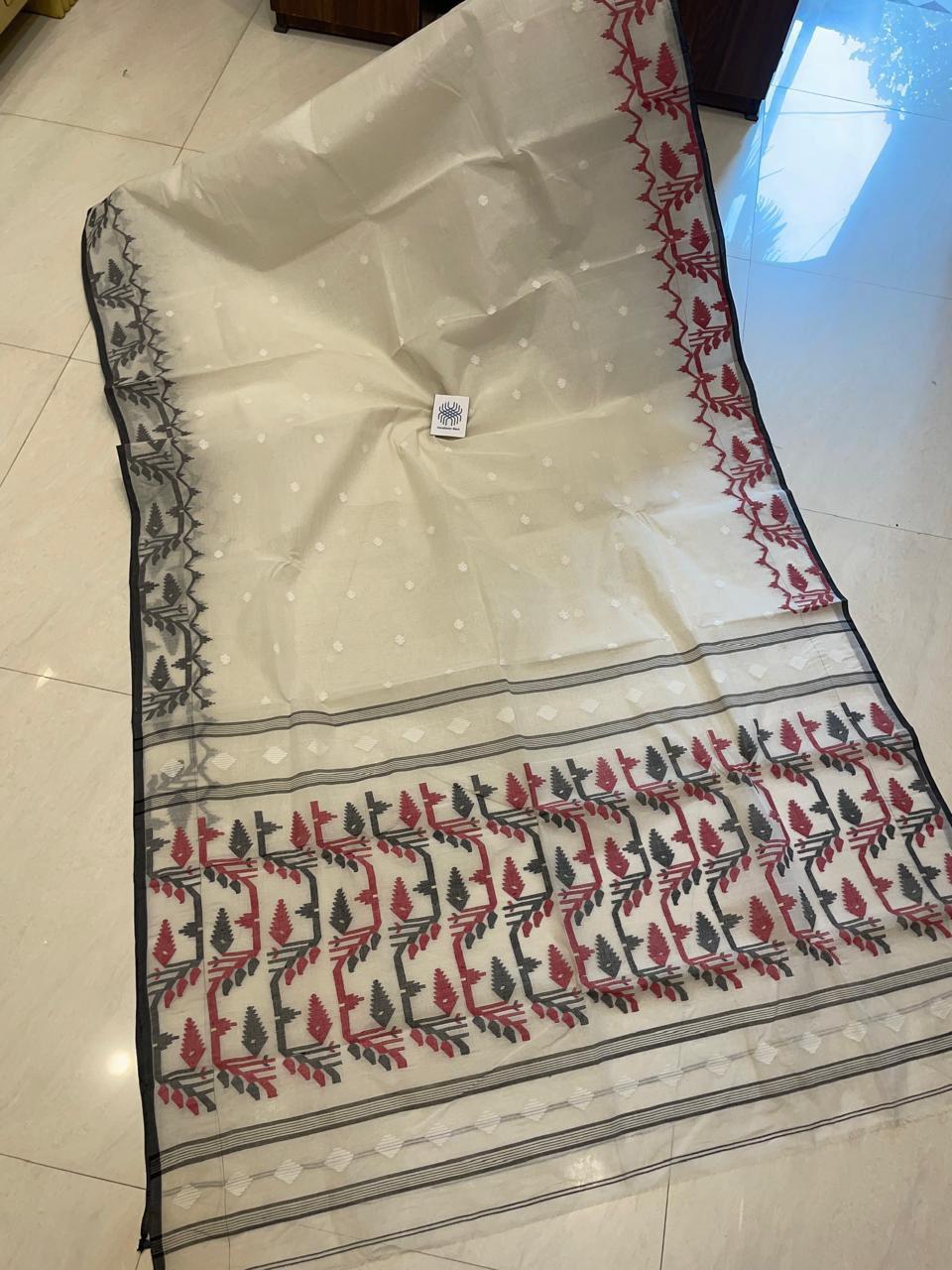Jaisri | handwoven Cotton Needlework jamdani saree